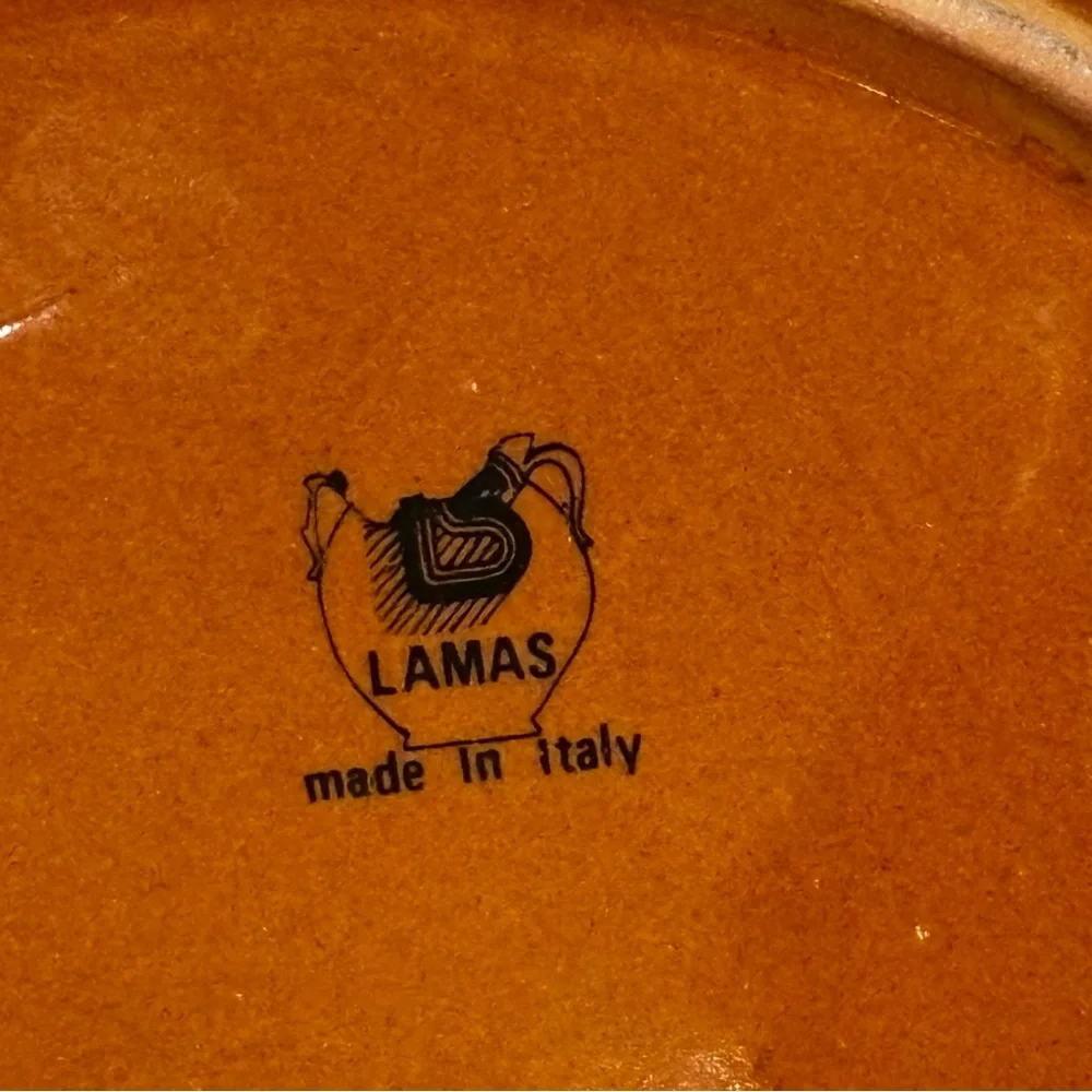 Vintage Lamas Pottery - Made In Italy Ceramic Rooster Plate - 11” Diameter